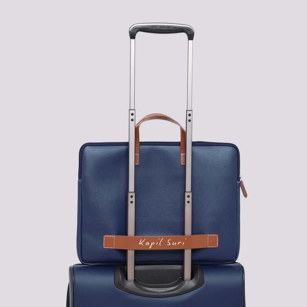 Personalized Office Laptop Bags with Name - Duo Tone Premium Laptop Carry Bag for up to 15” laptops