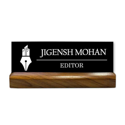 Customized Desk Name Plate Engraved Office Name Plates For Editor