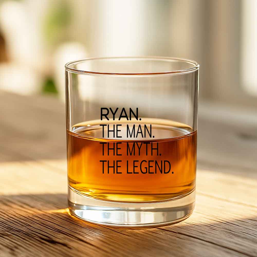 Classic Personalized Whiskey Glass with Name-Birthday Gift for your boss