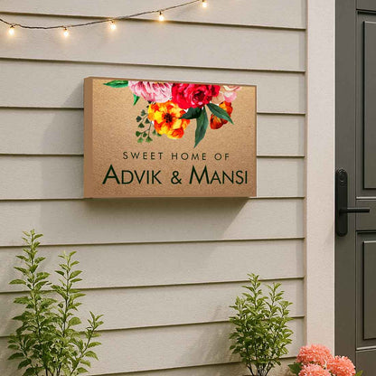 Nutcase Acrylic Name Plate with Light - Elegant Entrance Name Board