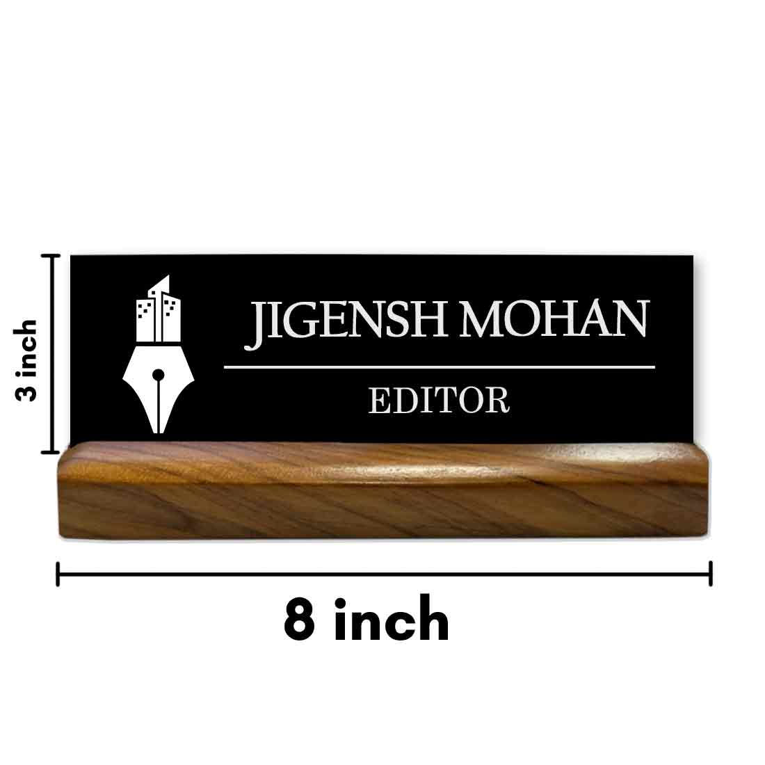 Customized Desk Name Plate Engraved Office Name Plates For Editor
