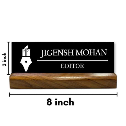 Customized Desk Name Plate Engraved Office Name Plates For Editor