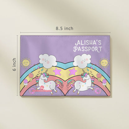 Nice Passport Cover for Gift - Unicorn Rainbows Sunshine