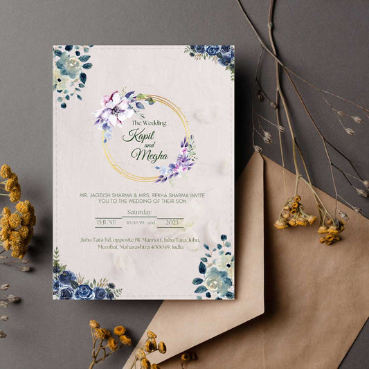 Wedding Reception Invitation Card - Custom Create Wedding Card