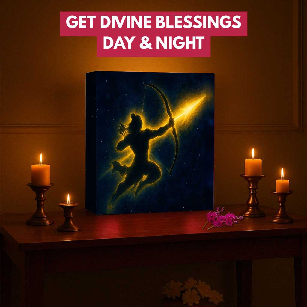 Shree Ram Wall Lamp – LED Night Light for Home Temple & Pooja Room Decoration