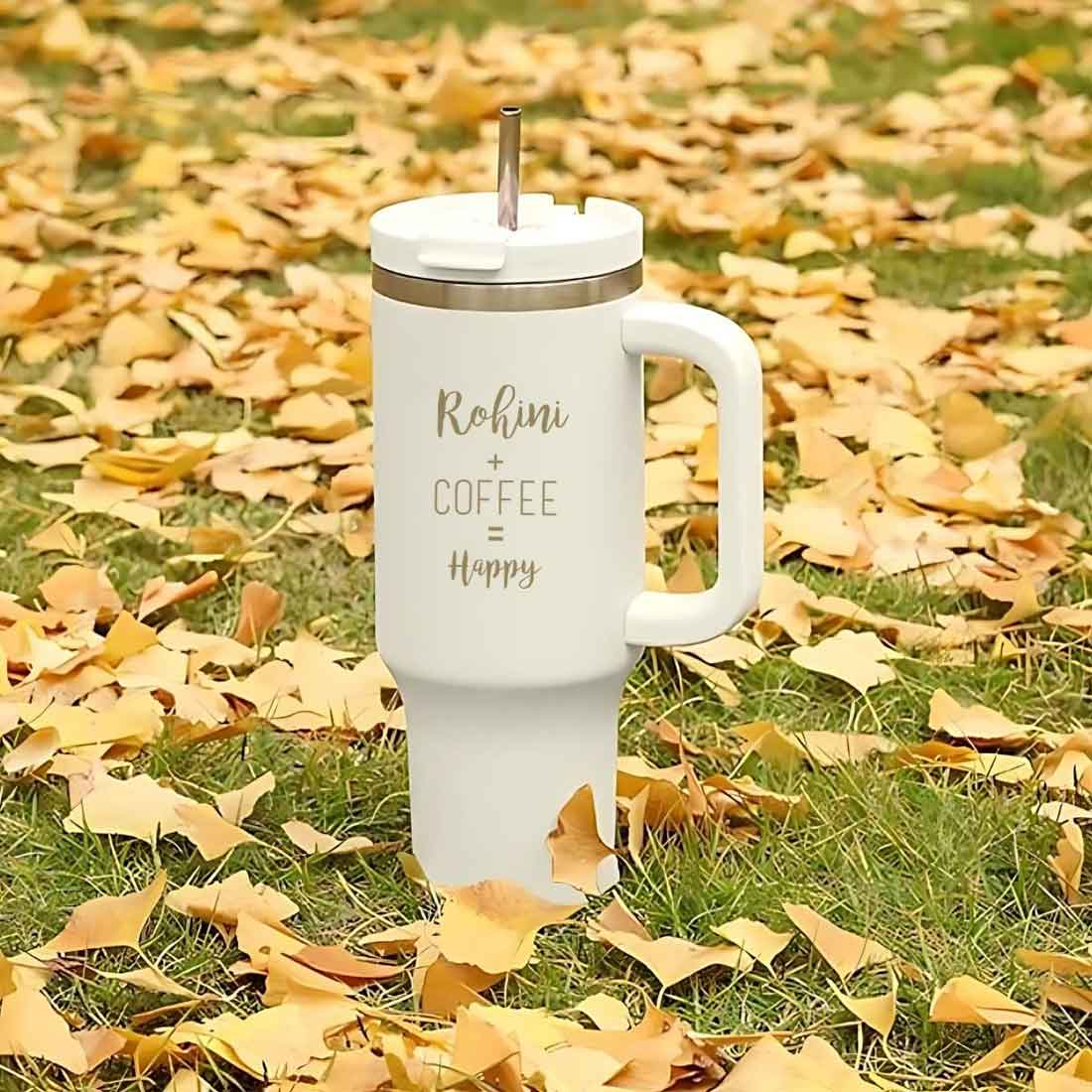 Nutcase Travel Coffee Mug with Name - Large Size Insulated Coffee Cups 1200ml