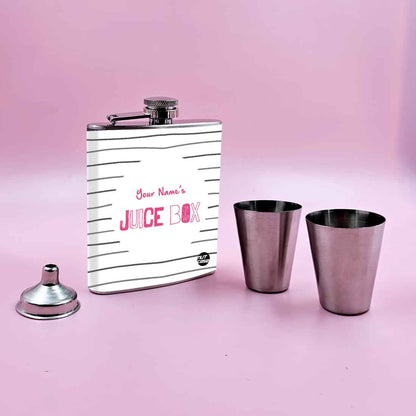 Nutcase Customised Hip Flask with 2 Shot Glasses - Premium Hip Flask Gifts Set