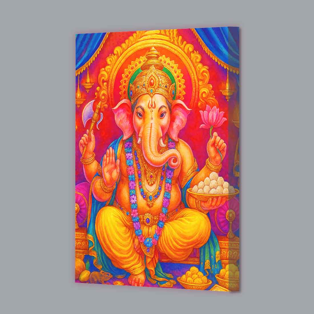 Lord Ganesh Photo Frame with Glowing LED Backlight, HD Print– Ideal for Home Temple, Décor, or Gifting