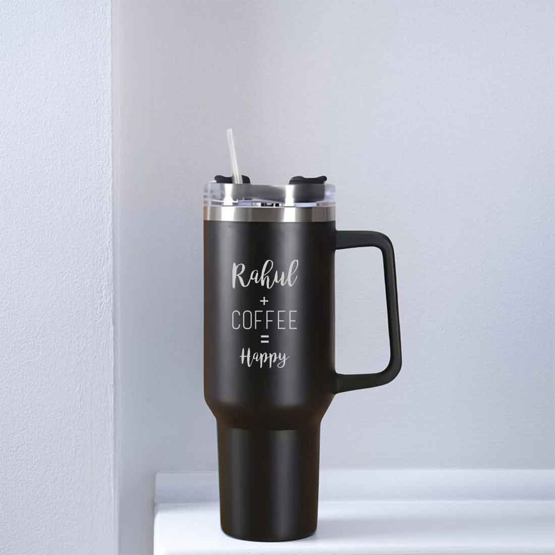 Nutcase Travel Coffee Mug with Name - Large Size Insulated Coffee Cups 1200ml