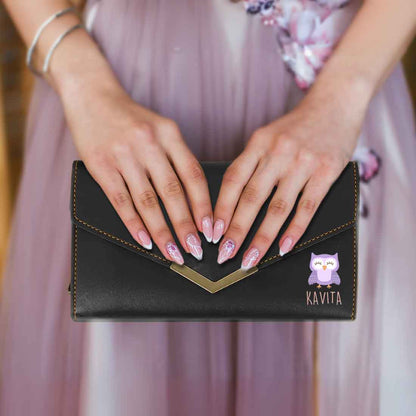 Customized Ladies Purse with Name - Faux Leather Clutch Purses for Women