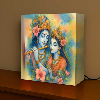 Radha Krishna Lamp – Beautiful Vibrant Spiritual Décor Light