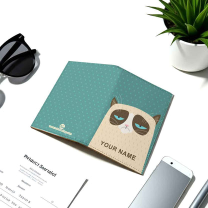 Cute Customized Passport Cover -  Grumping Cat