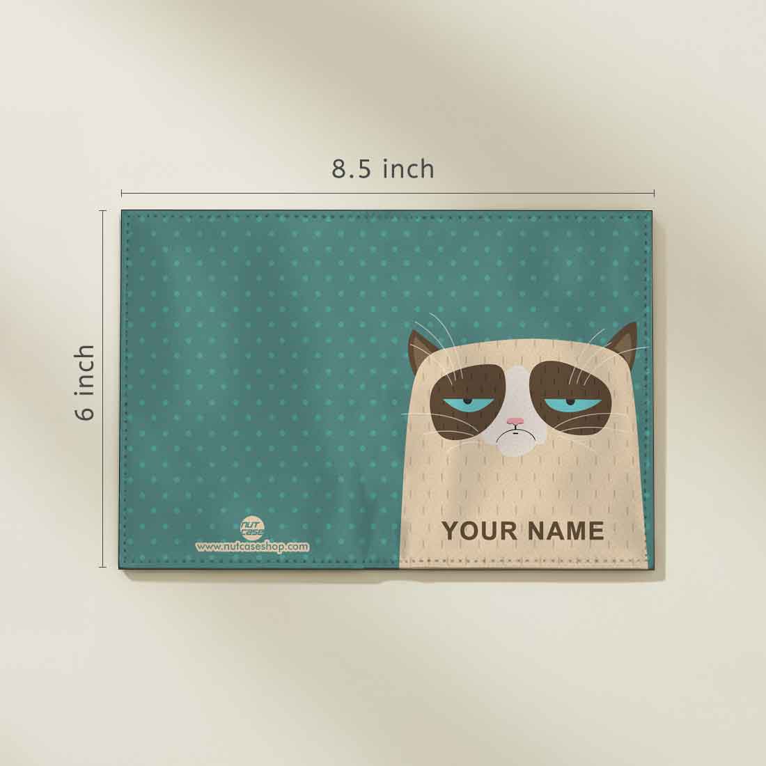 Cute Customized Passport Cover -  Grumping Cat