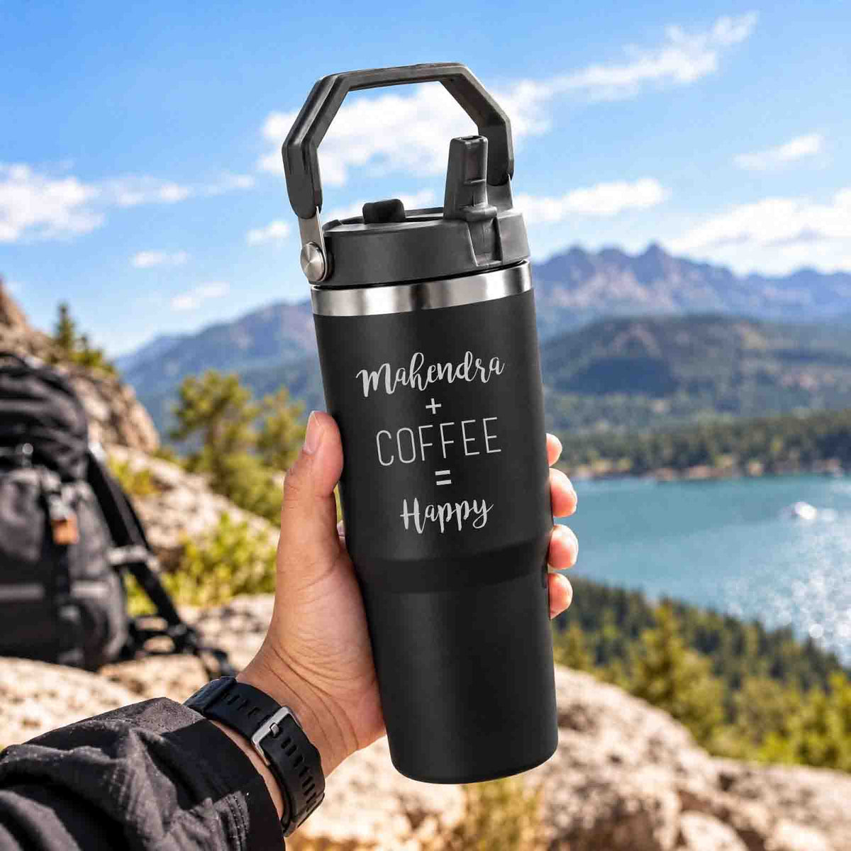 Nutcase Personalized Double Wall Insulated Water Bottle 900ml - BPA-free Vacuum Sipper Bottle