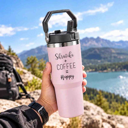 Nutcase Personalized Double Wall Insulated Water Bottle 900ml - BPA-free Vacuum Sipper Bottle