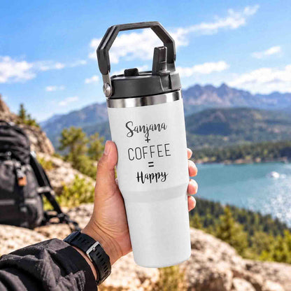 Nutcase Personalized Double Wall Insulated Water Bottle 900ml - BPA-free Vacuum Sipper Bottle