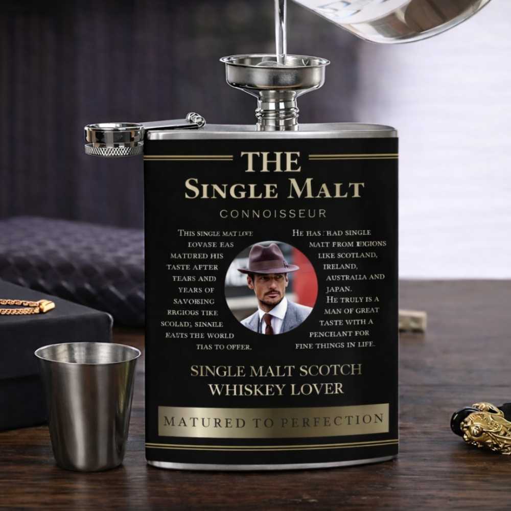 Hip Flask with Funnel-The Single Malt