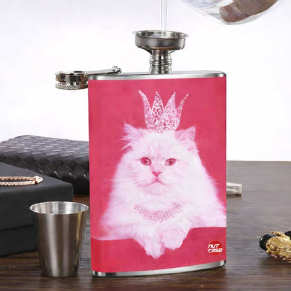 Hip Flask with Funnel - Cat