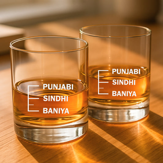 Whiskey Glasses Liquor Glass-  Anniversary Birthday Gift Funny Gifts for Husband Bf - BANIYA SINDHI PUNJABI