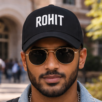 Nutcase Name on Cap - Customized Black Cap