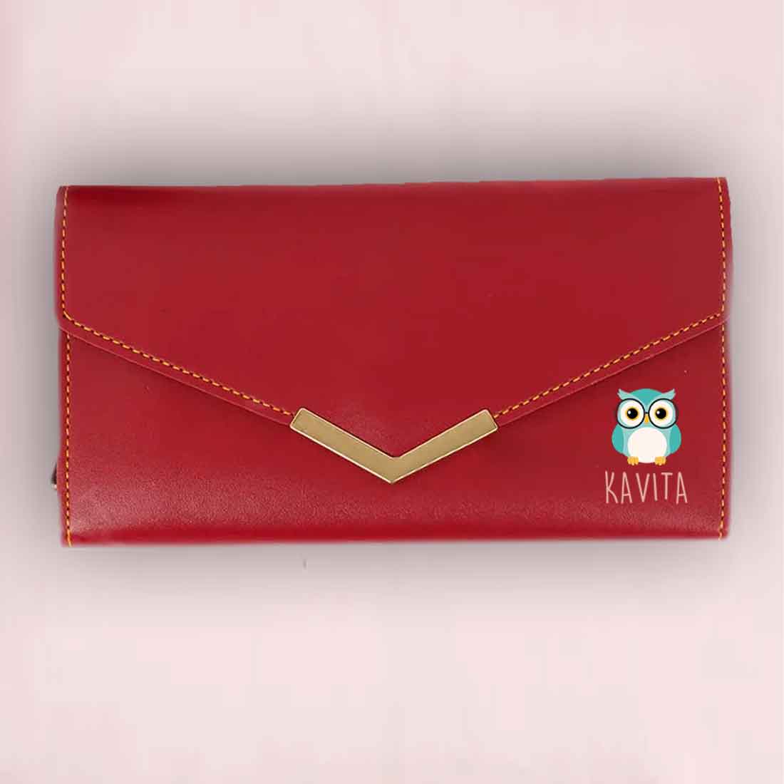 Customized Ladies Purse with Name - Faux Leather Clutch Purses for Women