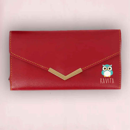 Customized Ladies Purse with Name - Faux Leather Clutch Purses for Women