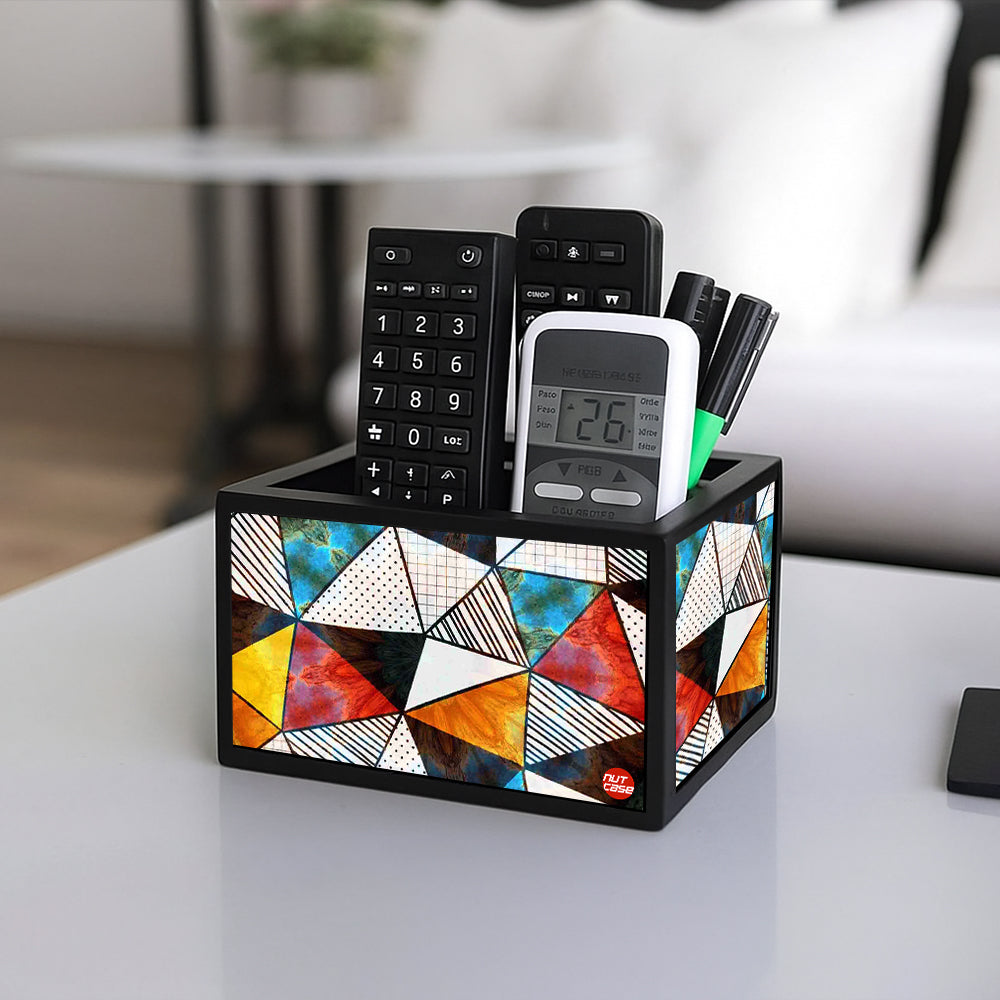 Remote Control Caddy Organizer for TV/AC Remotes -  Colorful Triangle