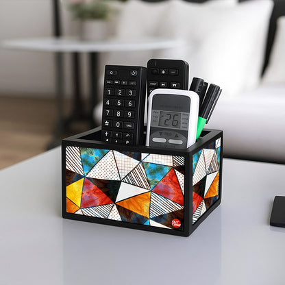 Remote Control Caddy Organizer for TV/AC Remotes -  Colorful Triangle