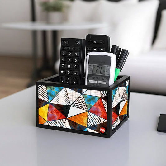 Remote Control Caddy Organizer for TV/AC Remotes -  Colorful Triangle
