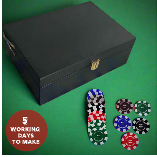 Personalized Chips for Casino with Your Text on Poker Coin - Add Text