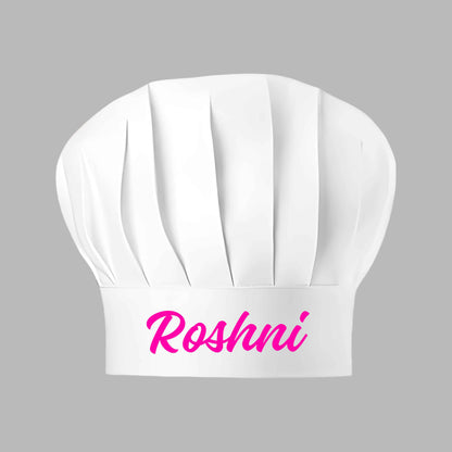 Custom Chef Hat with Name - White Chef Toque