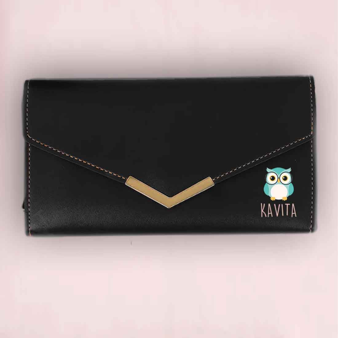 Customized Ladies Purse with Name - Faux Leather Clutch Purses for Women