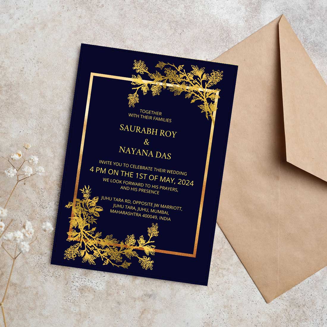Custom Unique Wedding Card Design - Create Invitation Card for Wedding