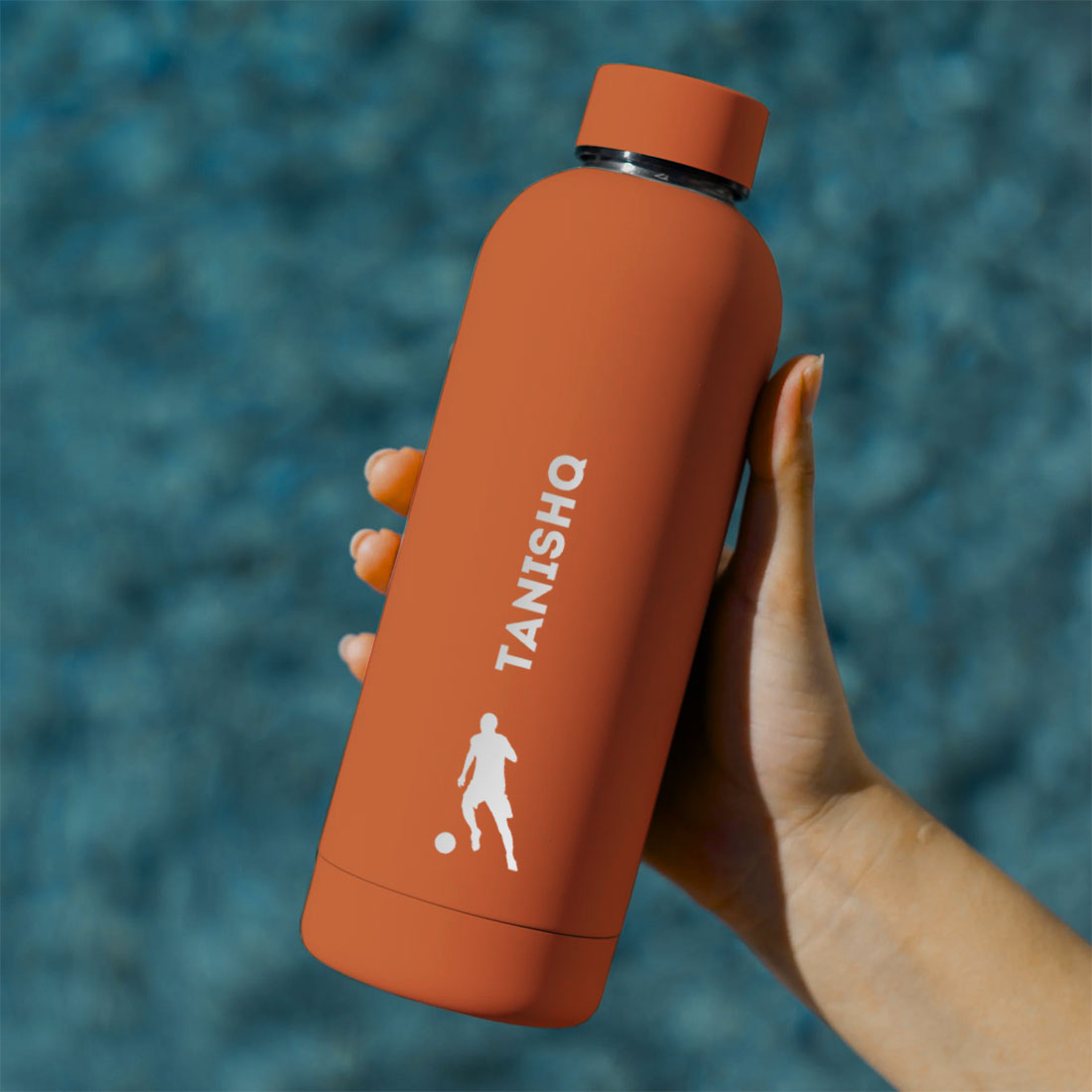 Stainless Steel Insulated Water Bottle with Name 500ML Water Bottles for Travel Office Gym Home - BPA Free, Leakproof