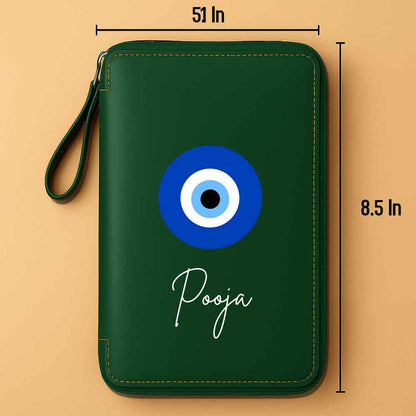 Passport Wallet with Name Faux Leather Travel Organizer Wallet & Luggage Tag Set