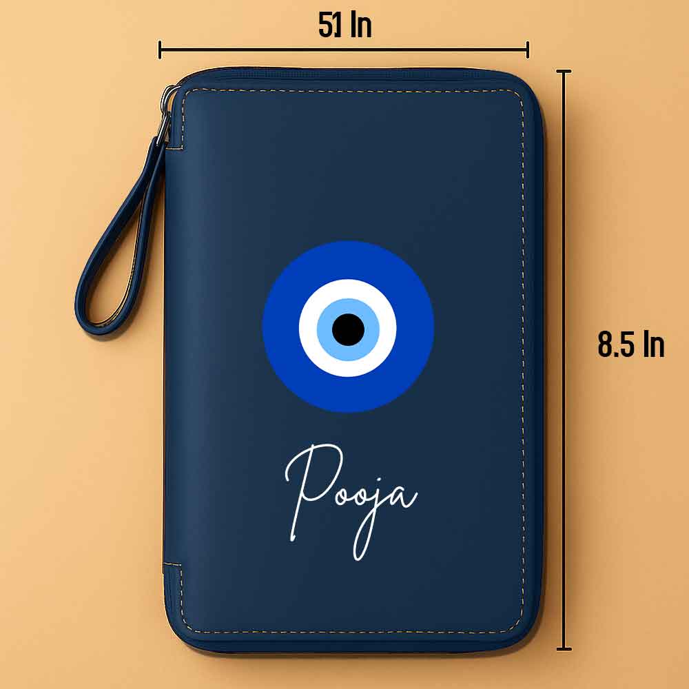 Passport Wallet with Name Faux Leather Travel Organizer Wallet & Luggage Tag Set