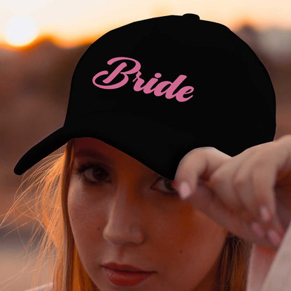 Custom Cap Bride Party Black Caps