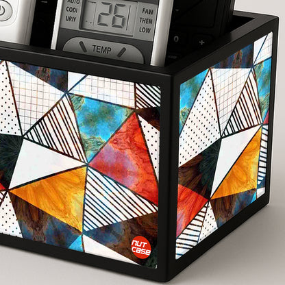 Remote Control Caddy Organizer for TV/AC Remotes -  Colorful Triangle