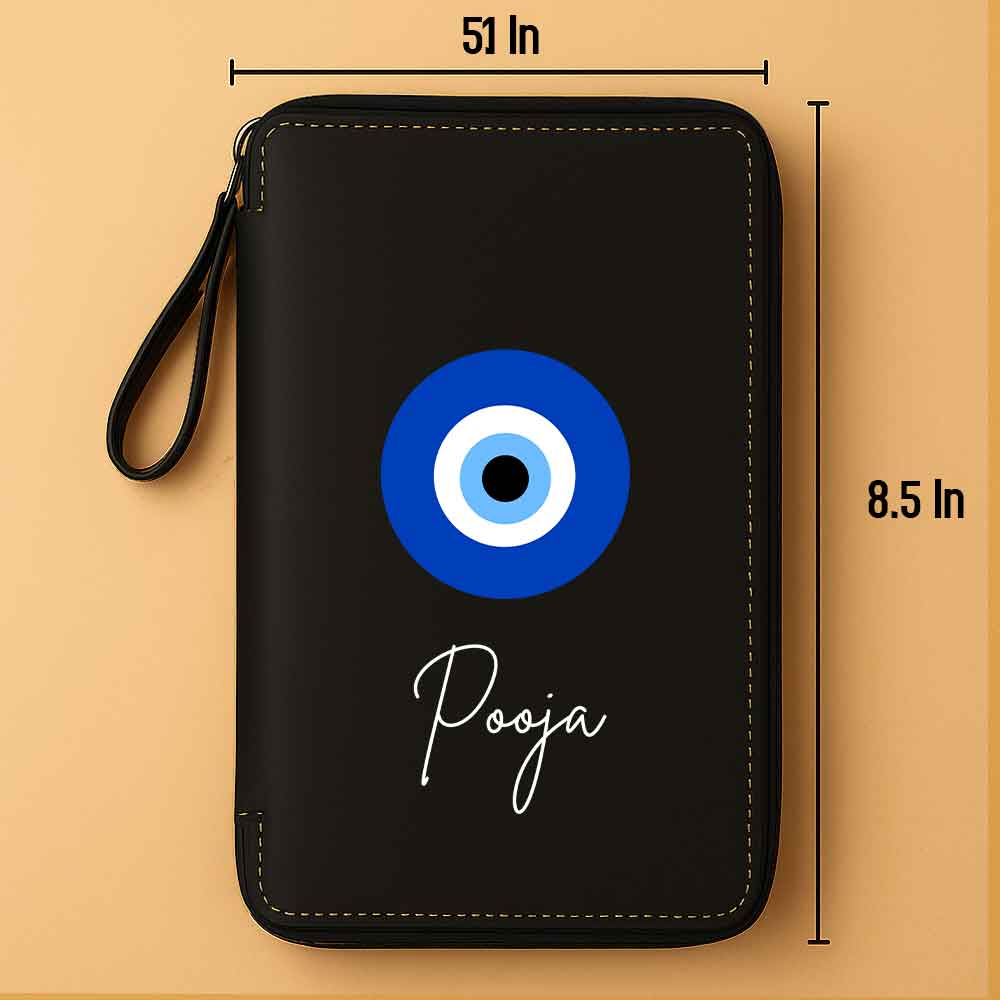 Passport Wallet with Name Faux Leather Travel Organizer Wallet & Luggage Tag Set