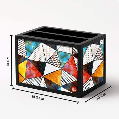 Remote Control Caddy Organizer for TV/AC Remotes -  Colorful Triangle