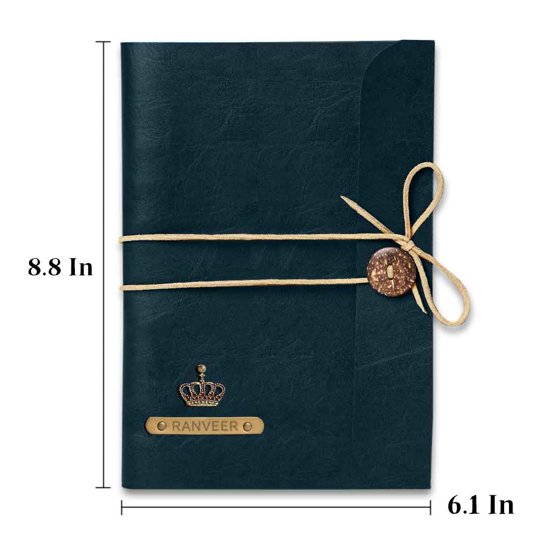 Personalized Diary with Pen and Charms - Premium PU Leather Diaries and Pen