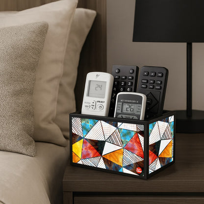 Remote Control Caddy Organizer for TV/AC Remotes -  Colorful Triangle