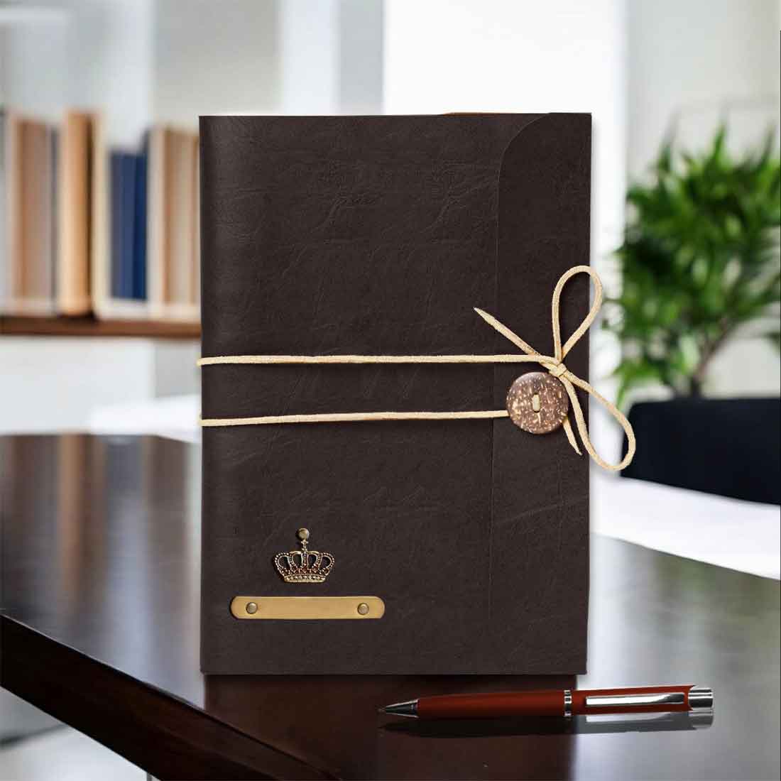 Custom Diary with Pen and Charms - Premium PU Leather Diaries and Pen