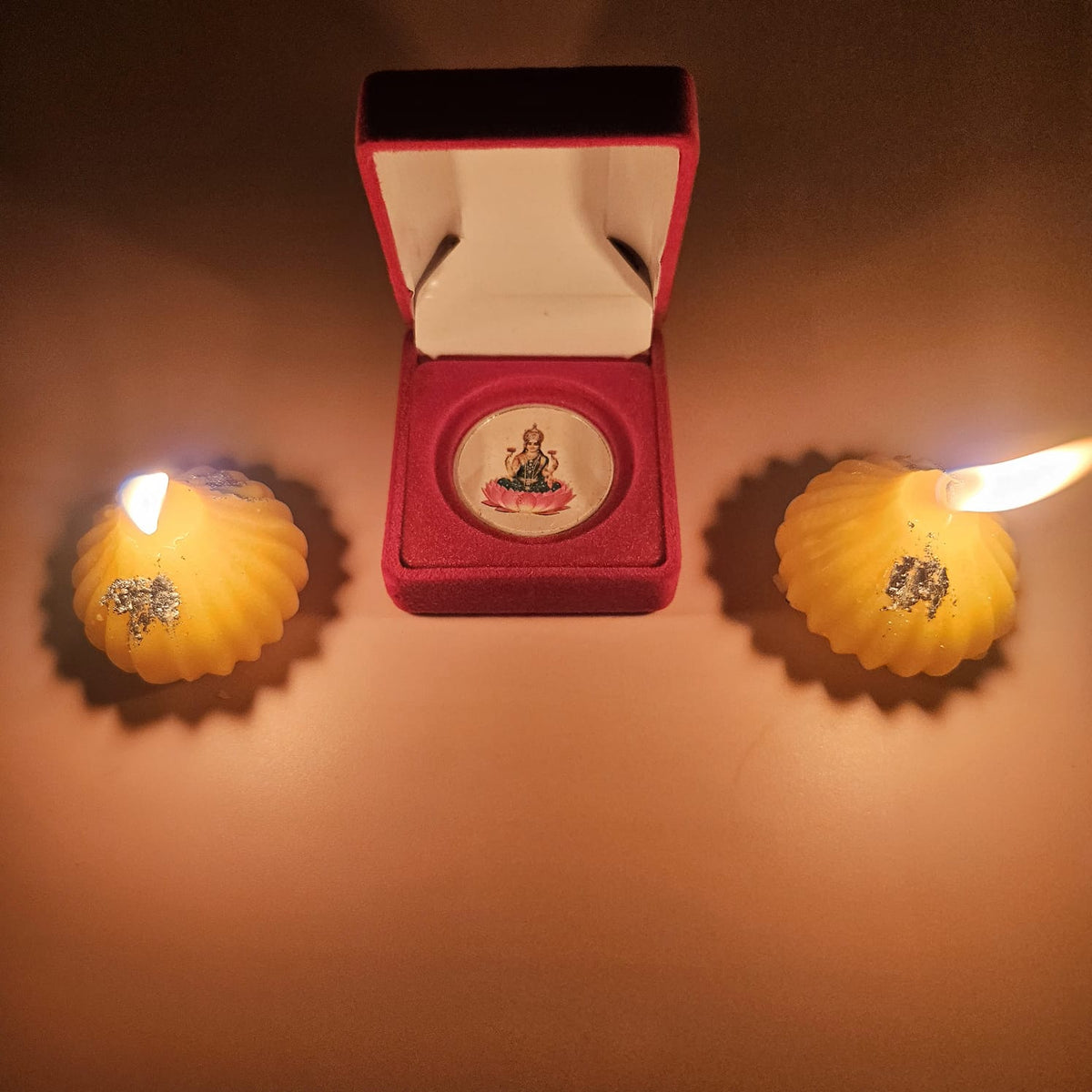 Goddess Laxmi  LED God Lamp With Modak Candles - Diwali Gifts For Employees
