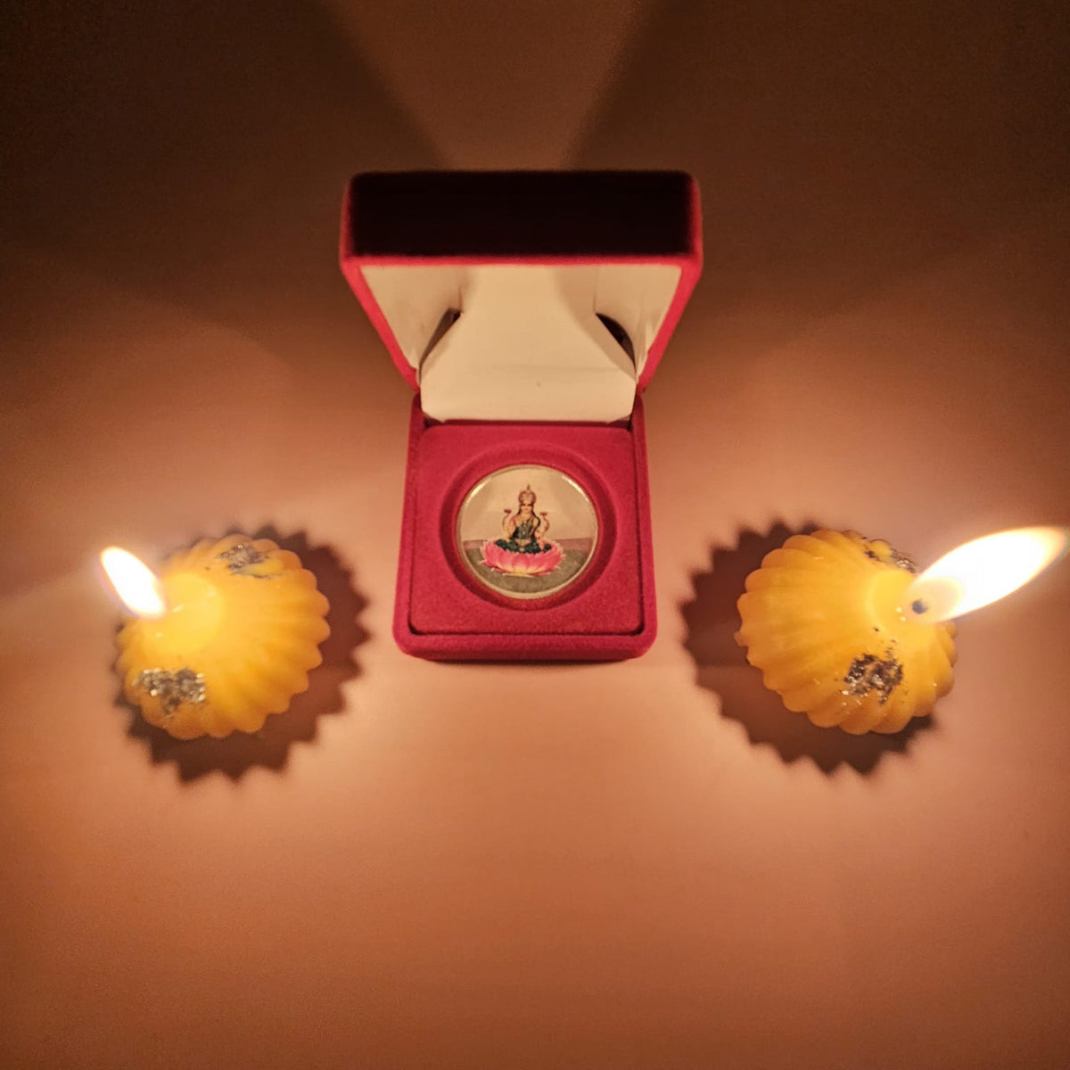 Goddess Laxmi  LED God Lamp With Modak Candles - Diwali Gifts For Employees