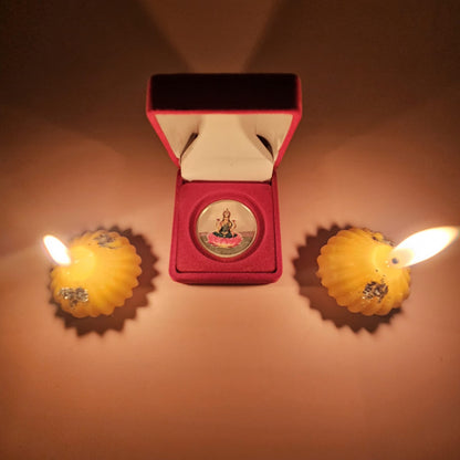 Goddess Laxmi  LED God Lamp With Modak Candles - Diwali Gifts For Employees