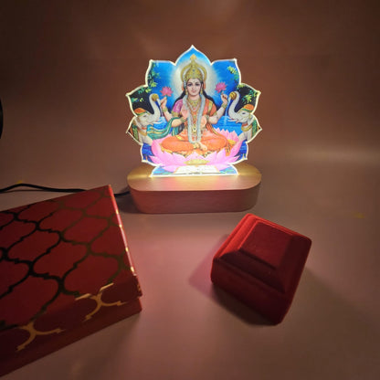 Goddess Laxmi  LED God Lamp With Modak Candles - Diwali Gifts For Employees