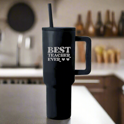 Teacher Day Gift Insulated Tumbler 1200ml with Straw and Lid Large Travel Cups
