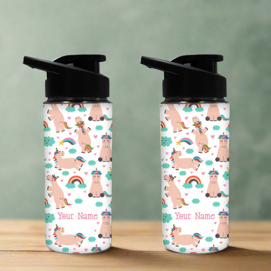 Customized Bottle with Name Sipper Bottles for Kids-Unicorn