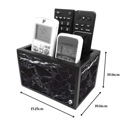 Black Remote Control Holder For TV / AC Remotes -  Marble Black